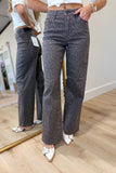 Hidden Denim Logan High Rise Dad Jean Brown Cheetah