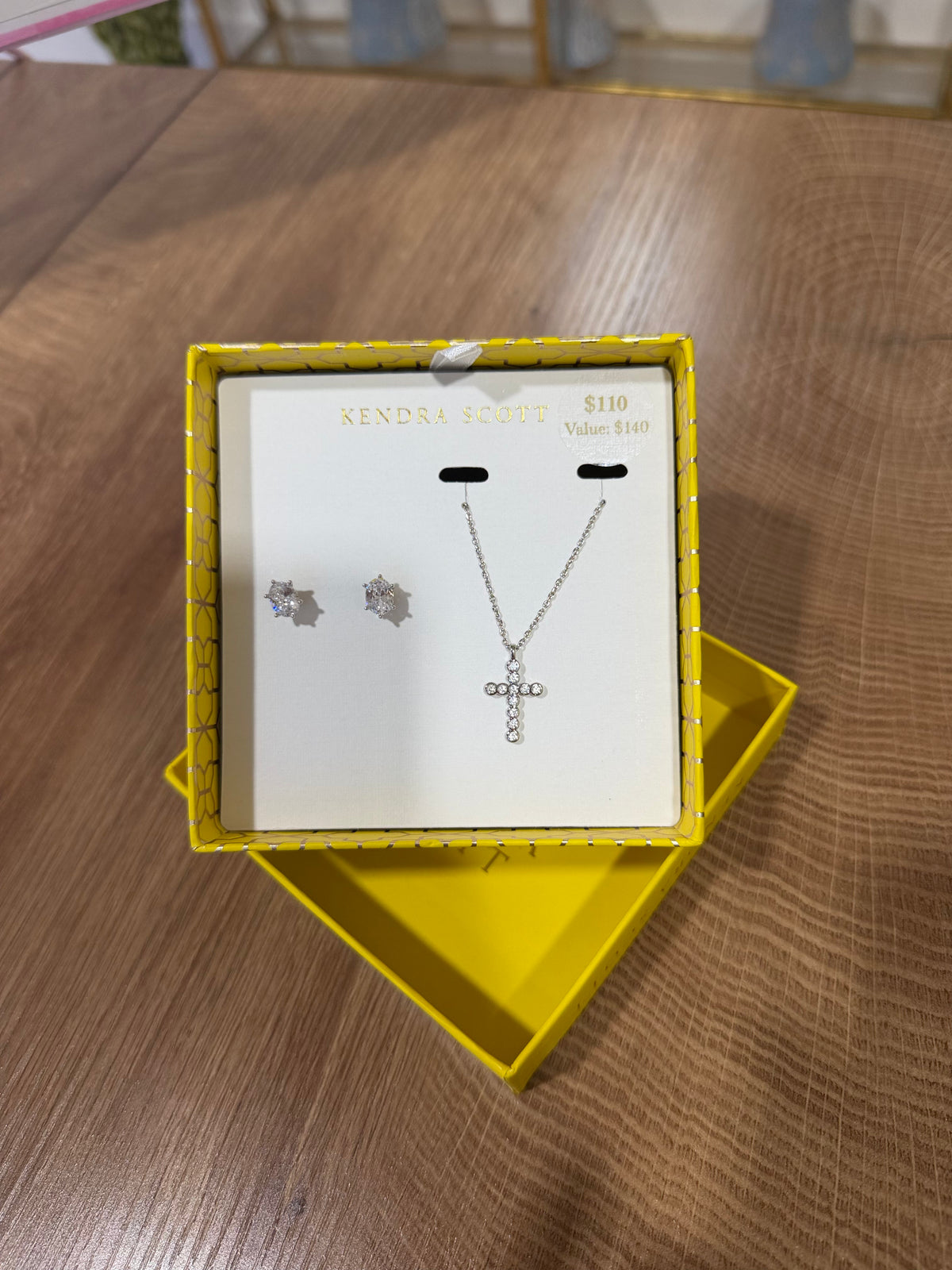 Kendra Scott Cross Crystal and Cailin Crystal Silver Gift Set