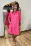 Boho Chic Shirt Dress Rose