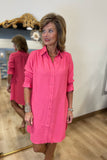 Boho Chic Shirt Dress Rose