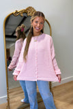 Rosy Romance Cardigan Sweater
