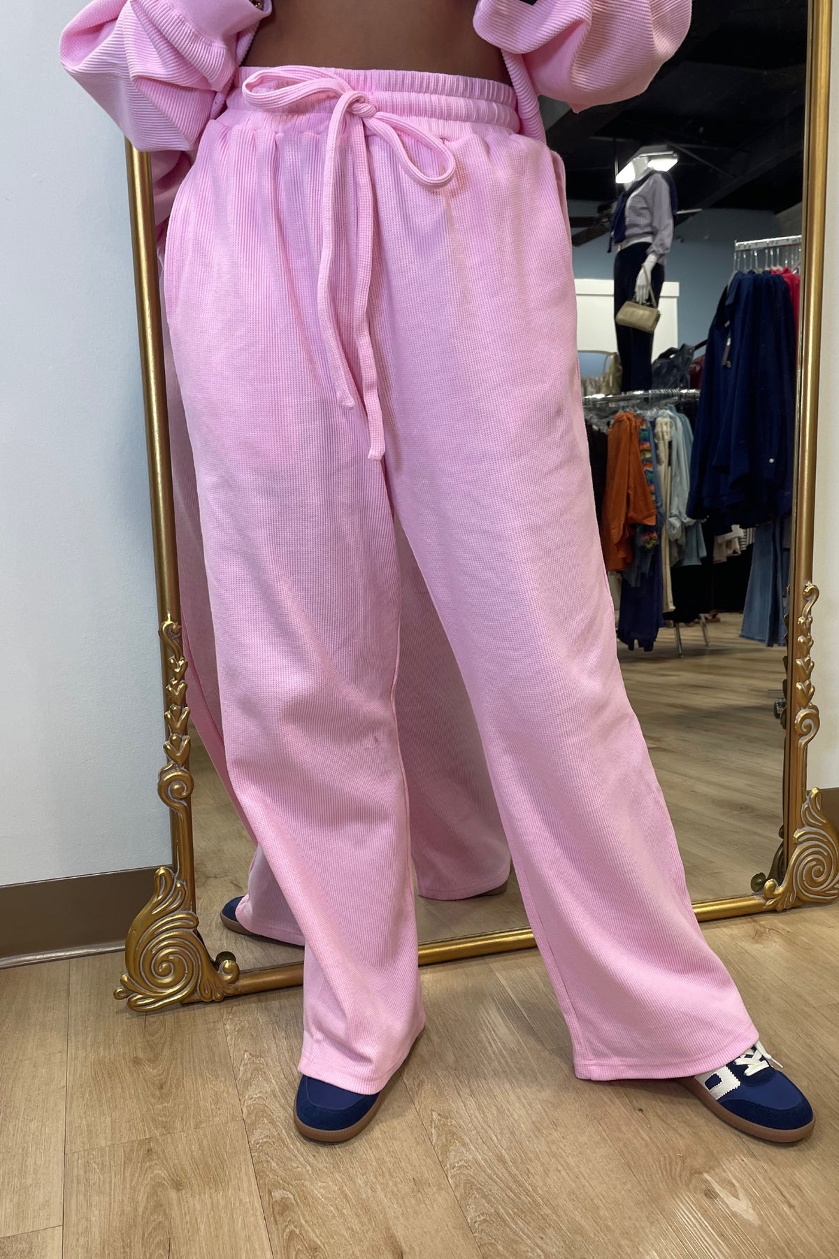 Lulu Mac Waffle Pant Light Pink