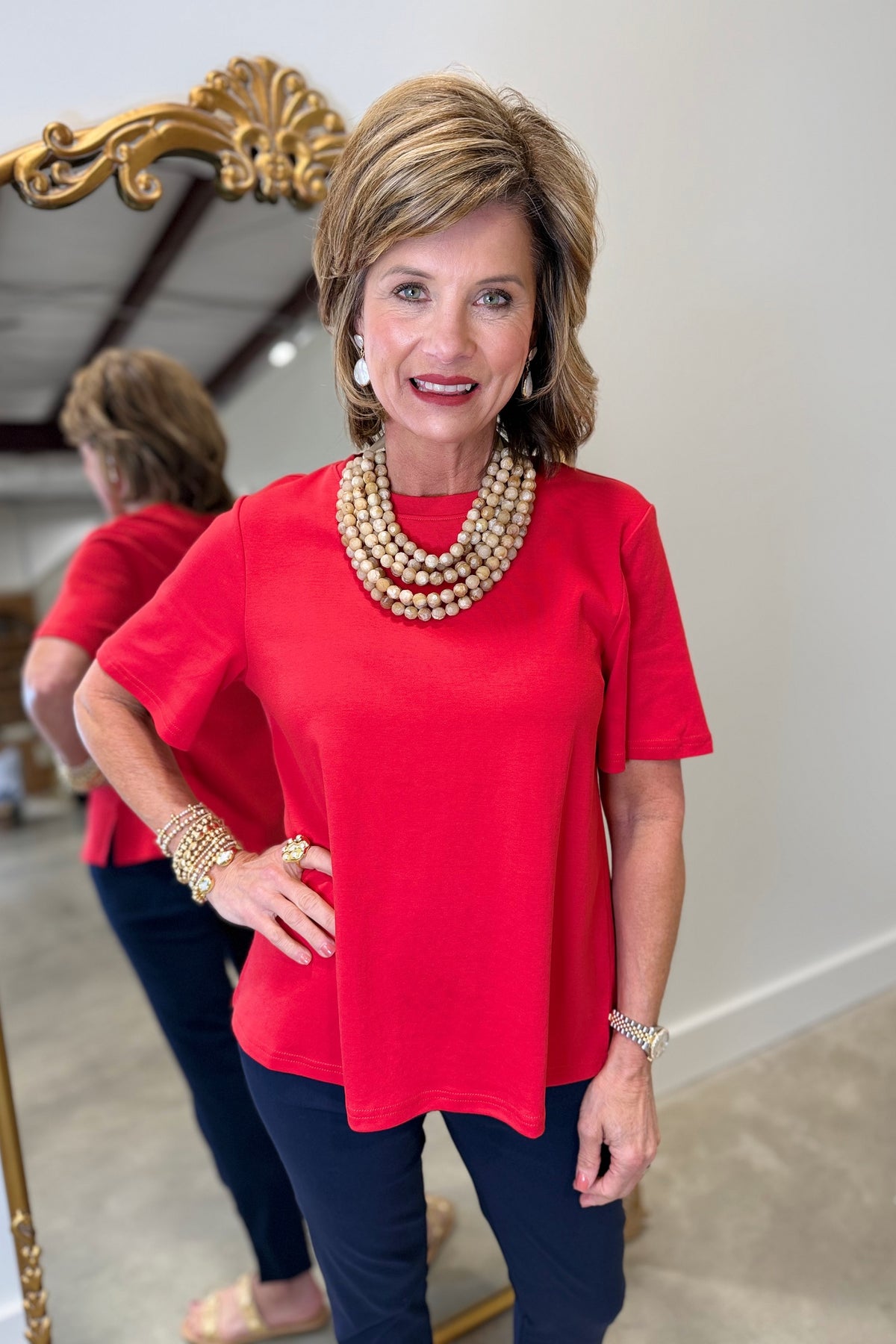 Joh Rackel Knit Tee Red