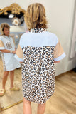 Cobalt Catwalk Leopard Stripe Dress