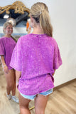 Vivid Basic Washed Tee Lt Plum