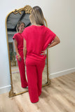 Ease Into It Pant Set Red