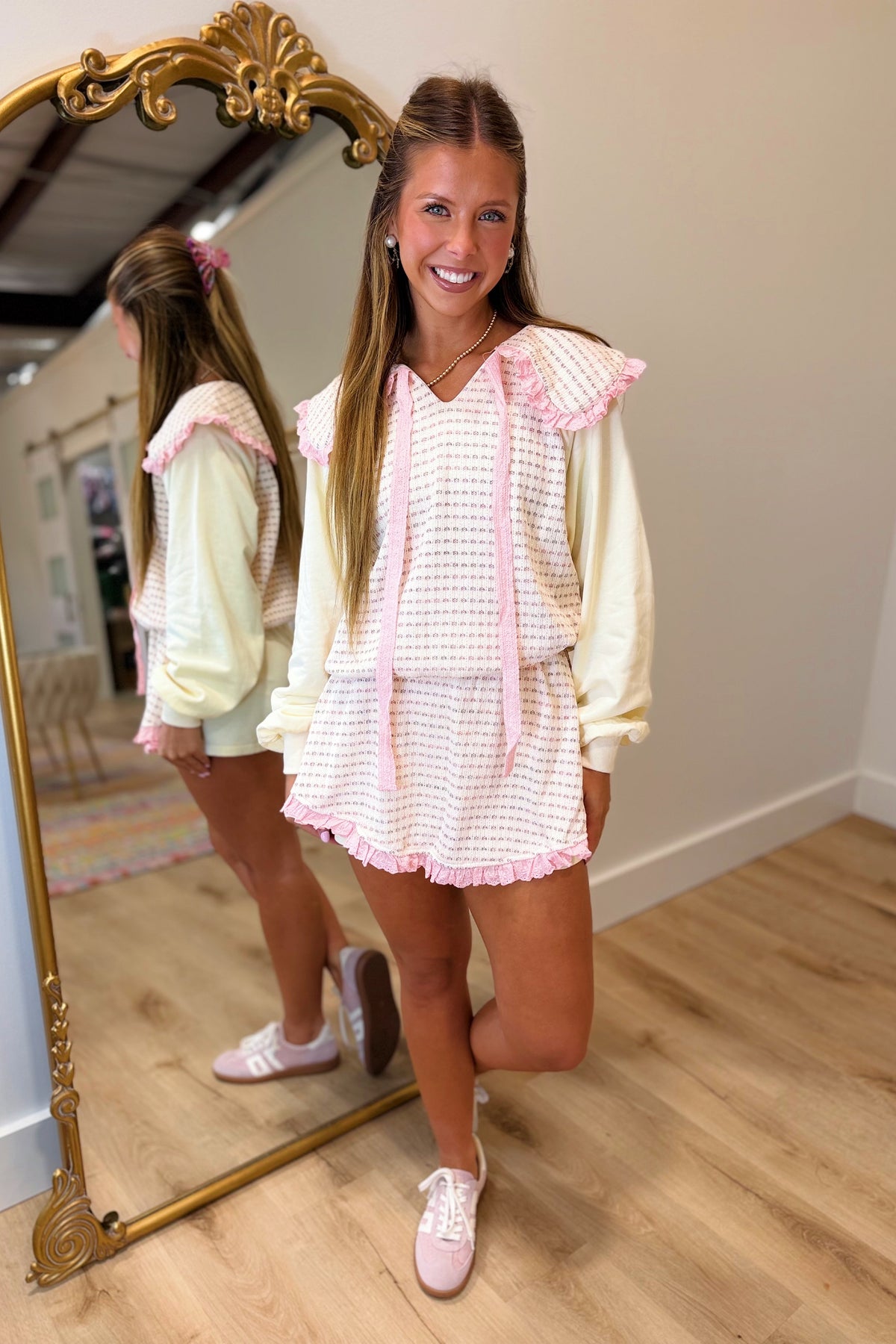Dream House Lounge Skort Set Cream