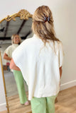 Cozy Cute Sweater Top Cream