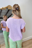 Spring Slub Sweater Lavender