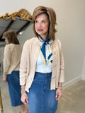 Multiples Button Front Cardigan Oatmeal
