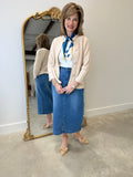Multiples Button Front Cardigan Oatmeal