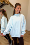 Mock Neck Motion Sweatshirt Blue