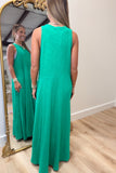 Elan Sleeveless Maxi Dress Kelly Green
