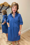 Joh Wendi Woven Tunic Dress Navy