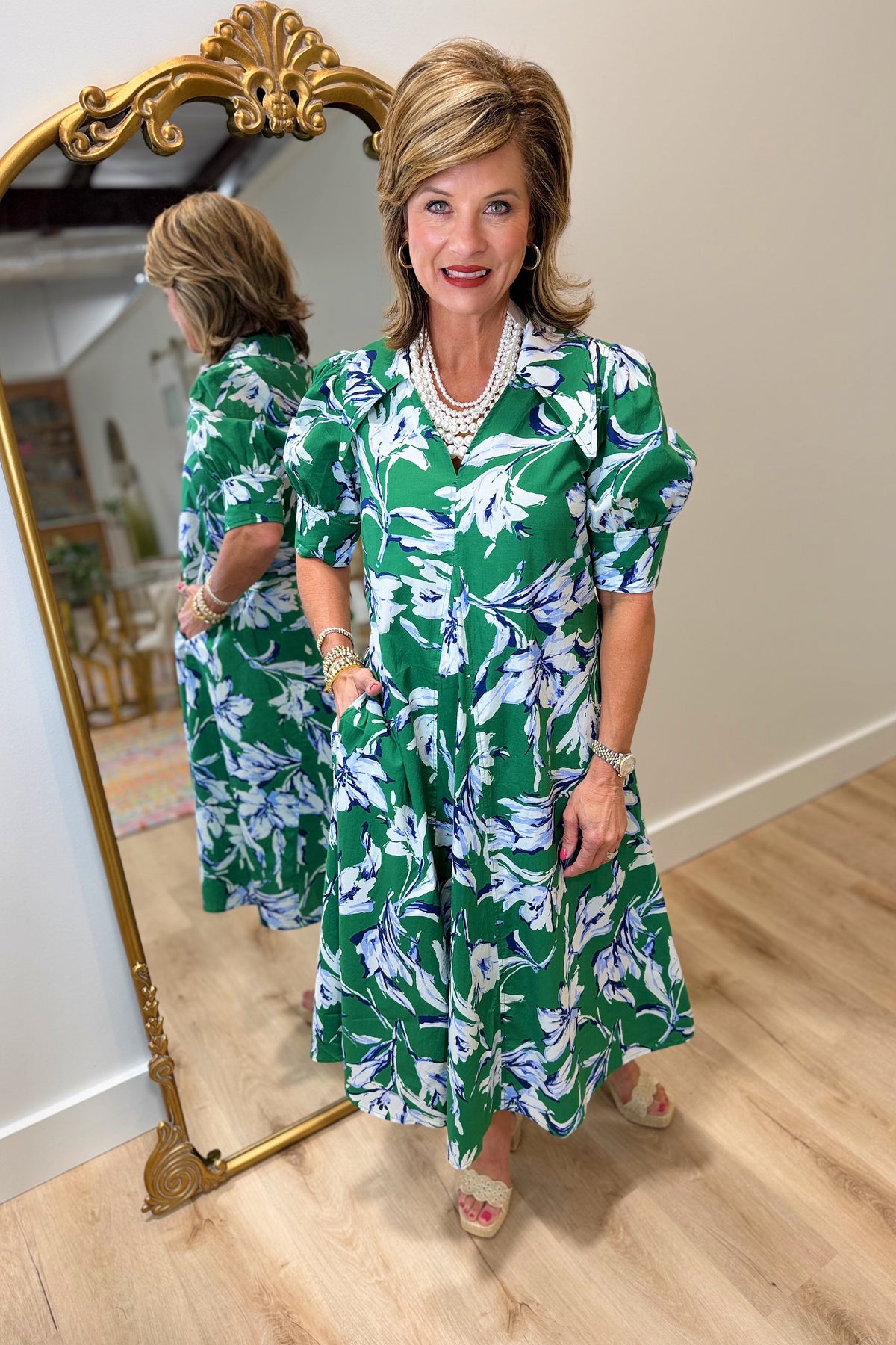 Lior Amber Floral Midi Dress