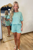 Whispering Spring 2 Piece Short Set Sage