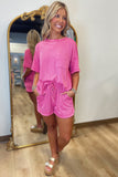 Whispering Spring 2 Piece Short Set Pink