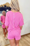 Whispering Spring 2 Piece Short Set Pink