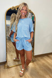 Whispering Spring 2 Piece Short Set Blue