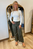 Butter Soft Long Sleeve Crew Neck Top Ivory - One Size RESTOCK
