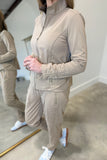Multiples Zip Front Jacket Taupe