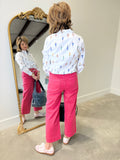 Renuar Wide Leg Cropped Pant Terracotta