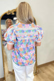 Floral Dreams Top Blue