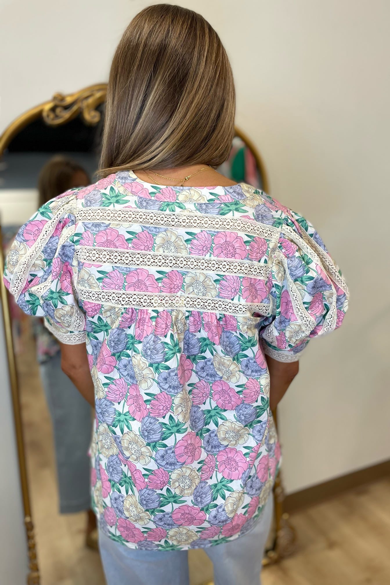 Floral Dreams Top Ivory