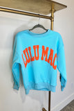 Lulu Mac Sweatshirt Light Blue/ Coral