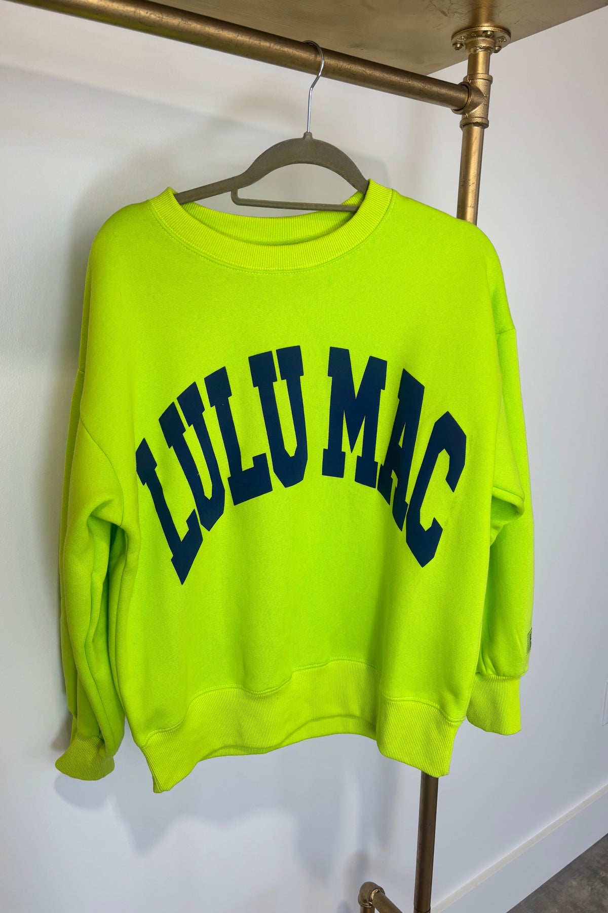 Lulu Mac Sweatshirt Chartreuse/ Deep Blue