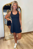 Queen of the Court Active Romper Black