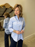 Foxcroft Boyfriend Shirt Blue Wave