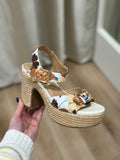 Corkys Daddy's Money Platform Sandal Hibiscus
