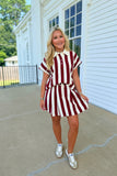 Casual Game Day Skort Set Maroon