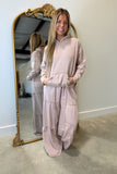 Boho Vintage Washed Hoodie Clay