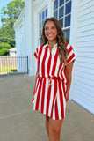 Casual Game Day Skort Set Red