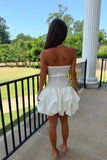 Victory Bubble Mini Dress White