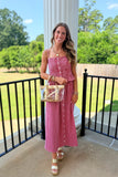 Game Day Gingham Skirt Set Red