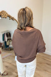 Always Together Off the Shoulder Top Chestnut