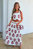 All Set For Kickoff Maxi Skirt Set White