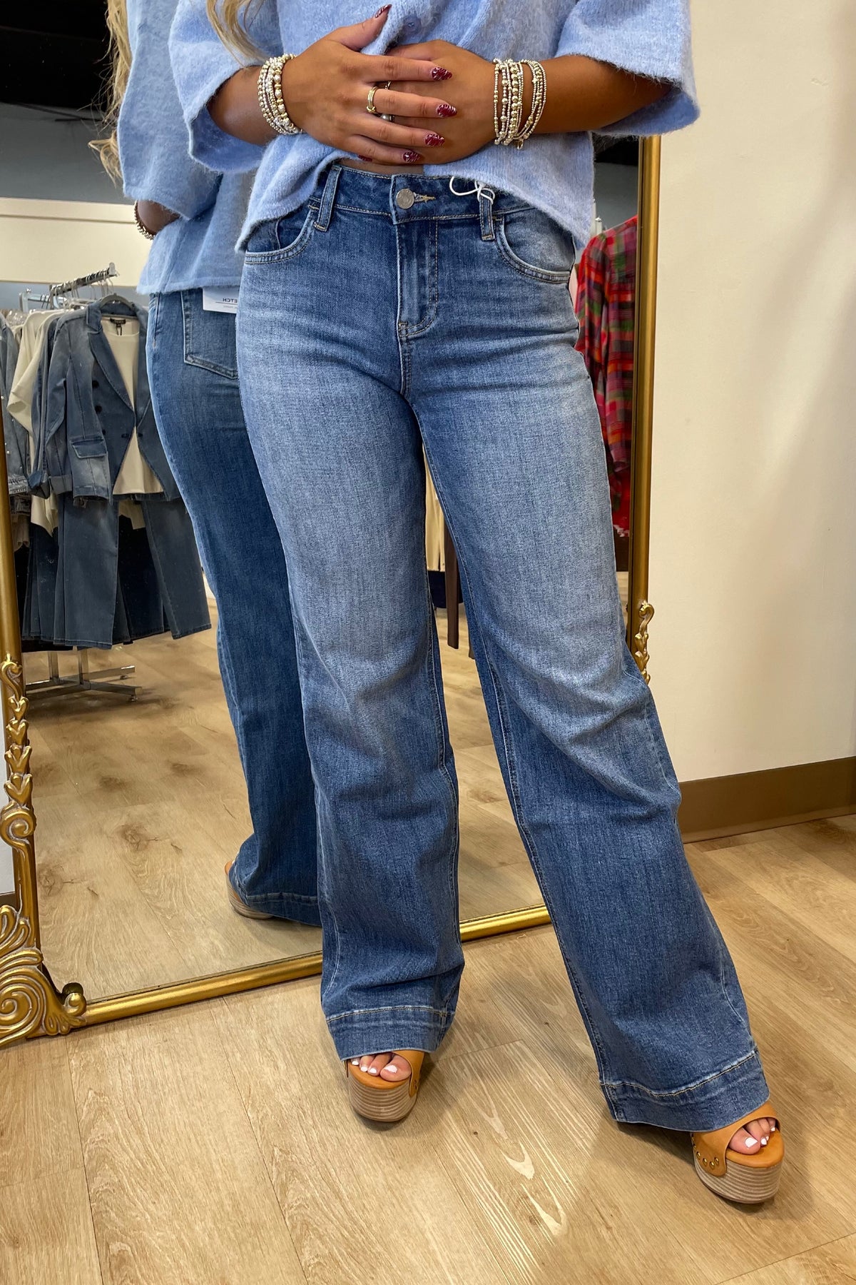 Bayeas Low Rise Wide Leg Jeans