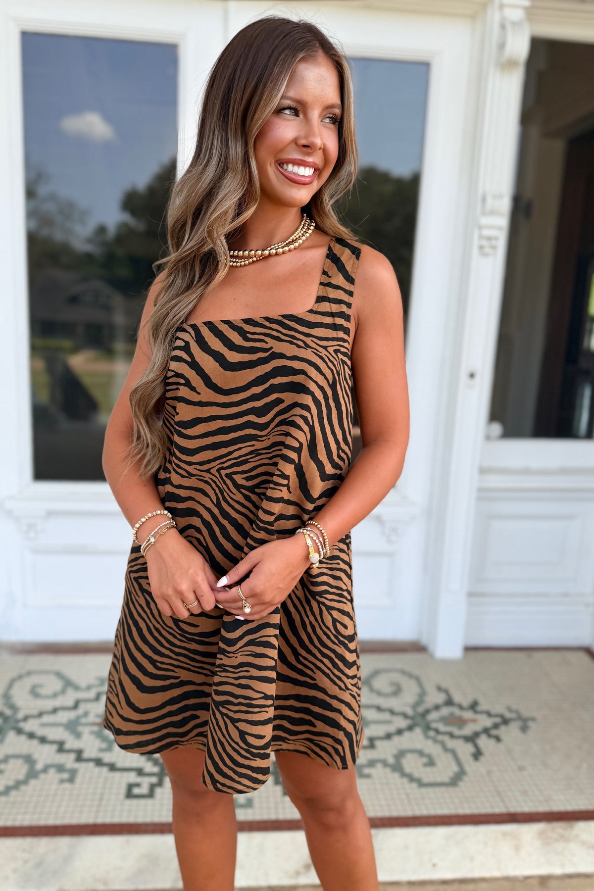 Eye of the Tiger Dress Brown