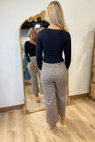 Butter Soft Long Sleeve Scoop Neck Top Black