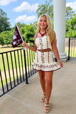 Huddle Up Embroidered Set Maroon
