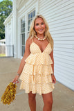 Go For Gold Polka Dot Dress