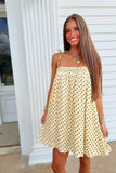 To The Top Polka Dot Dress Yellow