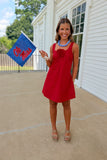 Rose Bowl Mini Dress Red