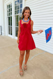 Rose Bowl Mini Dress Red