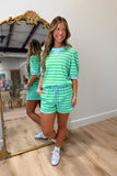 Spring Tide 2 Piece Short Set Green