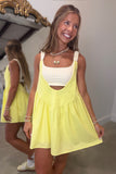 In Motion Double Layered Athletic Dress Yellow